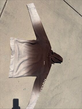 Ombré Brown to Cream Hollister Hooded Sweatshirt size L